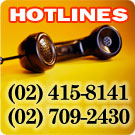 For comments and inquiries, please call Tels: 415-8141, 415-8241, 709-2430