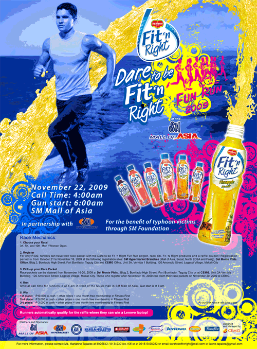 Dare to be Fit N Right Fun Run 2009 | Asianic Distributors Inc. Philippines